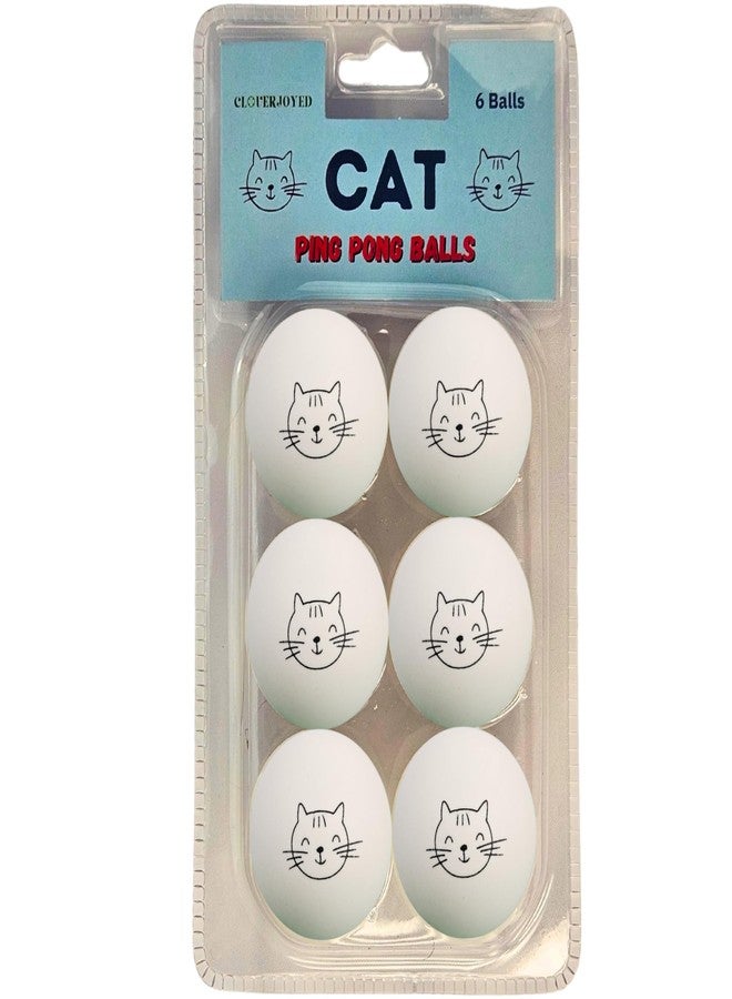 Cloverjoyed Ping Pong Balls for Cats, 6 Pack, Enrichment Toys, Cat Lovers Gift Ideas, Ball Pits, Bouncy - Image 1